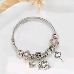 Pulsera estilo pandora de acero inoxidable 