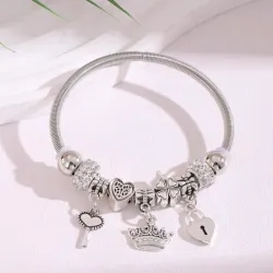 Pulsera estilo pandora de acero inoxidable 
