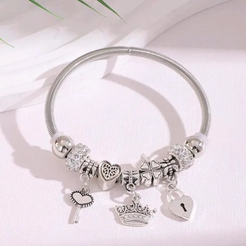 Pulsera estilo pandora de acero inoxidable 