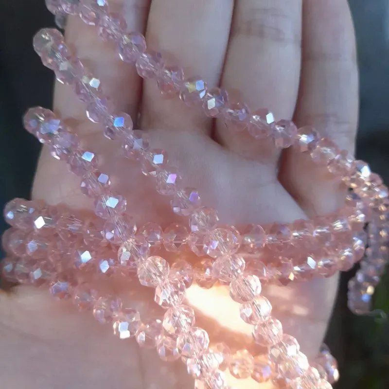 Swarovski de 6 mm rosa pastel