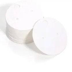 Tarjetas blancas con forma circular 