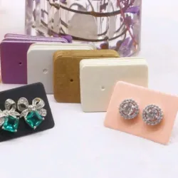 Tarjetas para aretes pequeñas color negro