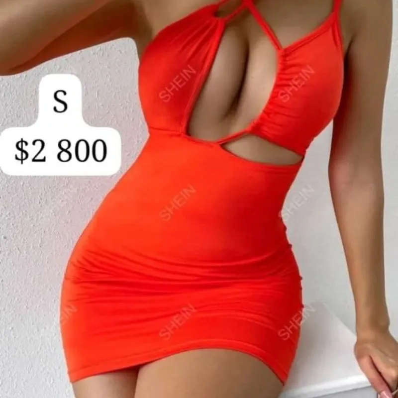 Vestido corto naranja 