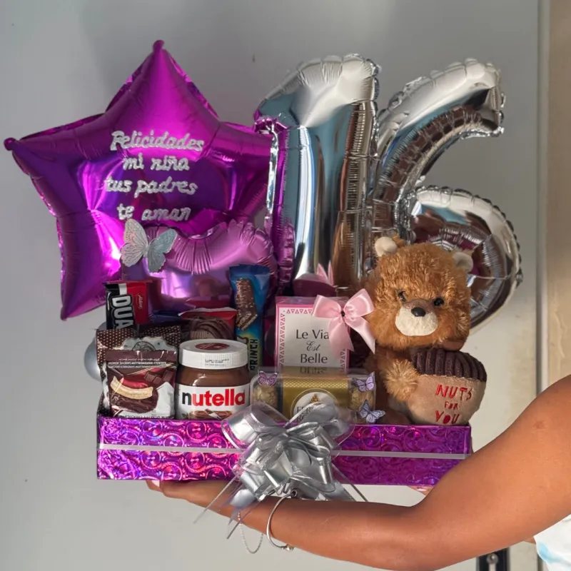 Caja exclusiva con globos 