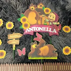 Topper Personalizado "Masha & El Oso" 🌷