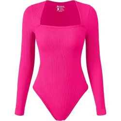 Body Fushia mangas largas