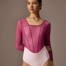 Leotardo de Ballet de tres cuarto de mangas