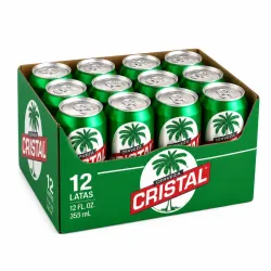 Caja de Cerveza Cristal – 12 Latas (355 ml c/u)