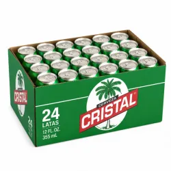 Caja de Cerveza Cristal – 24 Latas (355 ml c/u)