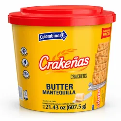 Lata de Galletas de Mantequilla Marca Crakeñas
