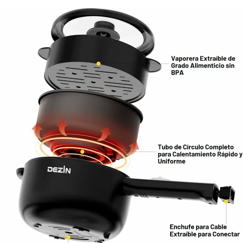 Sarten Eléctrico 2L con vaporera