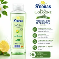 AGUA DE COLONIA FAMILIAR SPLASH 500 ML S´NONAS.