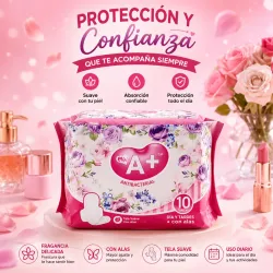 ALMOHADILLAS SANITARIAS A+ (10 UND)