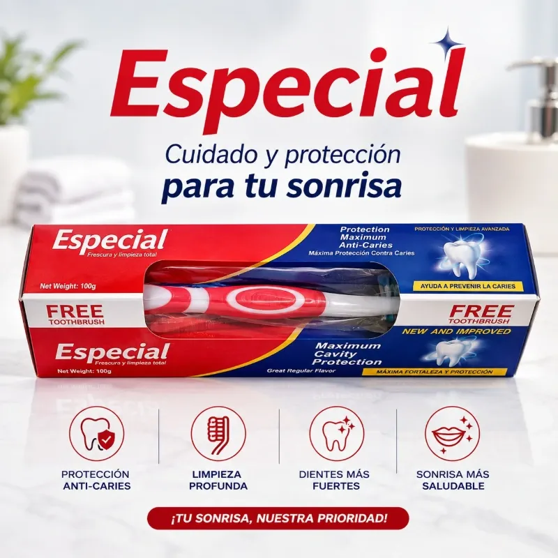 Cepillo y Pasta de Dientes c/ Calcio y Flúor Especial (100 g / 3.5 fl oz)