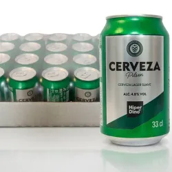 CERVEZA HIPERDINO 330 ML 5% VOL.(CAJA 24 UND)