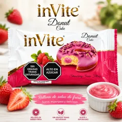 DONAS RELLENAS DE  FRESA INVITE.