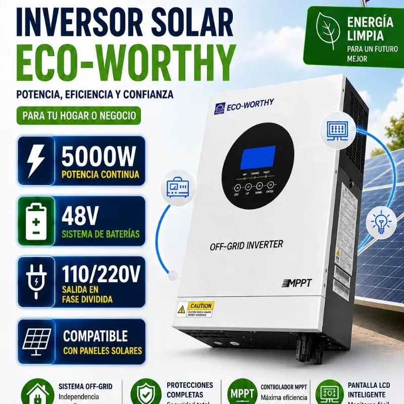 INVERSOR Eco-Worthy 5KW 48V 110/220V