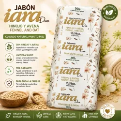 JABÓN DE BAÑO HINOJO -AVENA  ( ESTUCHE 4X75 G)