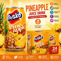 JUGO DE PIÑA FRESKO LATA 330 ML (CAJA 24 UND)