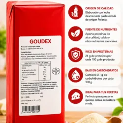 QUESO GOUDA GOUDEX .(APROX 3 KG)