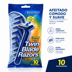 RASURADORA AZUL  XTRACARE 10 PIEZAS.