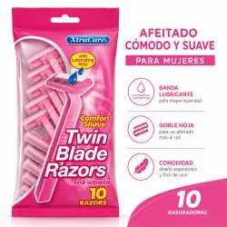 RASURADORA ROSADA  XTRACARE 10 PIEZAS.