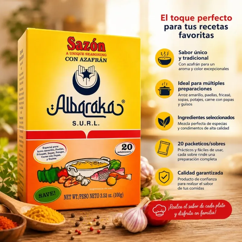 SAZÓN ALBARAKA CON AZAFRÁN (Estuche 20 und)