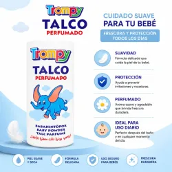 TALCO PERFUMADO INFANTIL TROMPY 250GR.