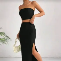 Conjunto de saya tope negro 