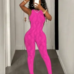 Mono de malla rosado 