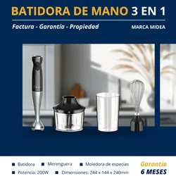 🔹 *Batidora de Mano 3 en 1 Marca Midea*
