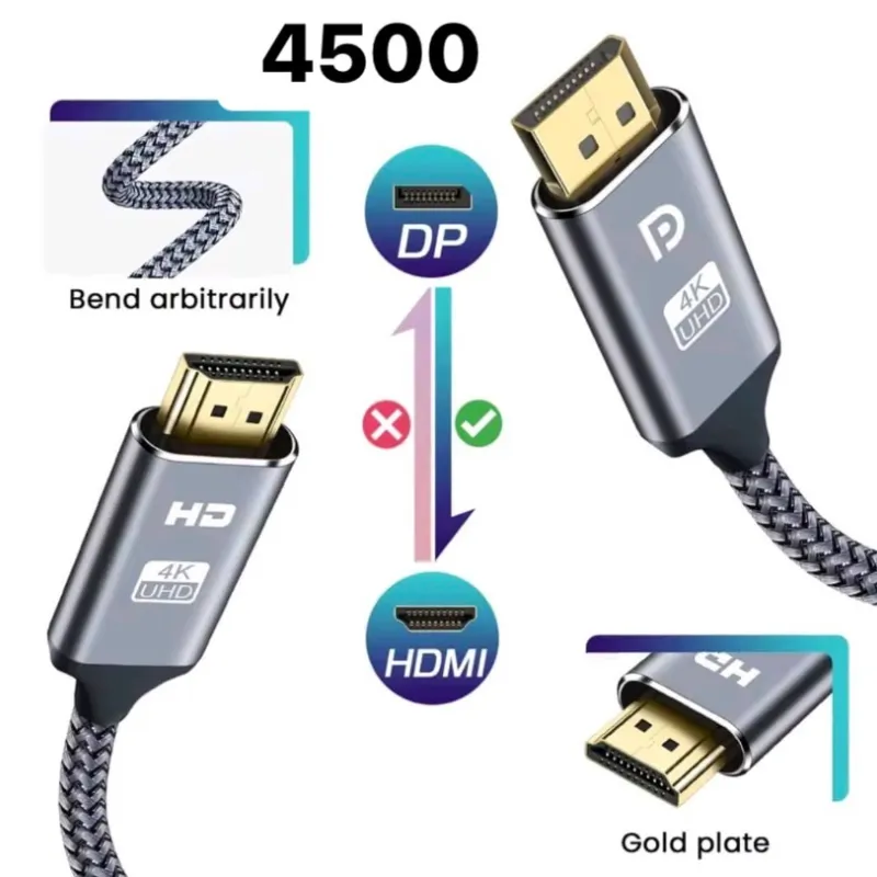 Cable adaptador de 2mts enmallado DP-HDMI