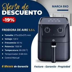 🔷 *FREIDORA DE AIRE 5.5 L Marca EKO*
