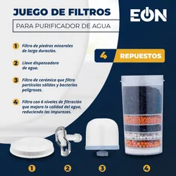 🔷 *Juego de Filtro para Purificador de Agua Marca EÒN*