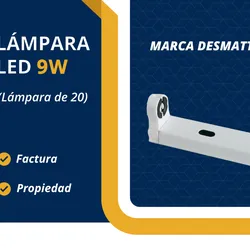 🔷 *Lámpara LED  9 W Marca Desmatt* (Lámpara de 20)