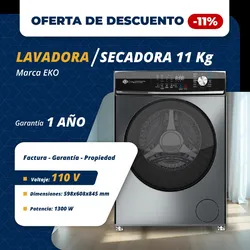 🔷 *Lavadora/Secadora Marca EKO 11kg*