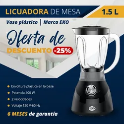 🔷 *Licuadora - Vaso de Plástico Marca EKO*