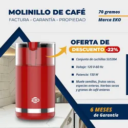 🔷 *Molinillo de Café y Frutos Secos 70g Marca EKO*