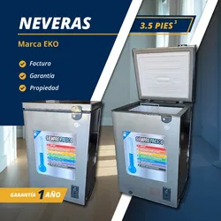 🔷 *Nevera de 3.5 pies Color Gris Marca EKO*