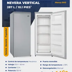 🔷 *Nevera Vertical 10.1 pies/287 L Marca EKO*