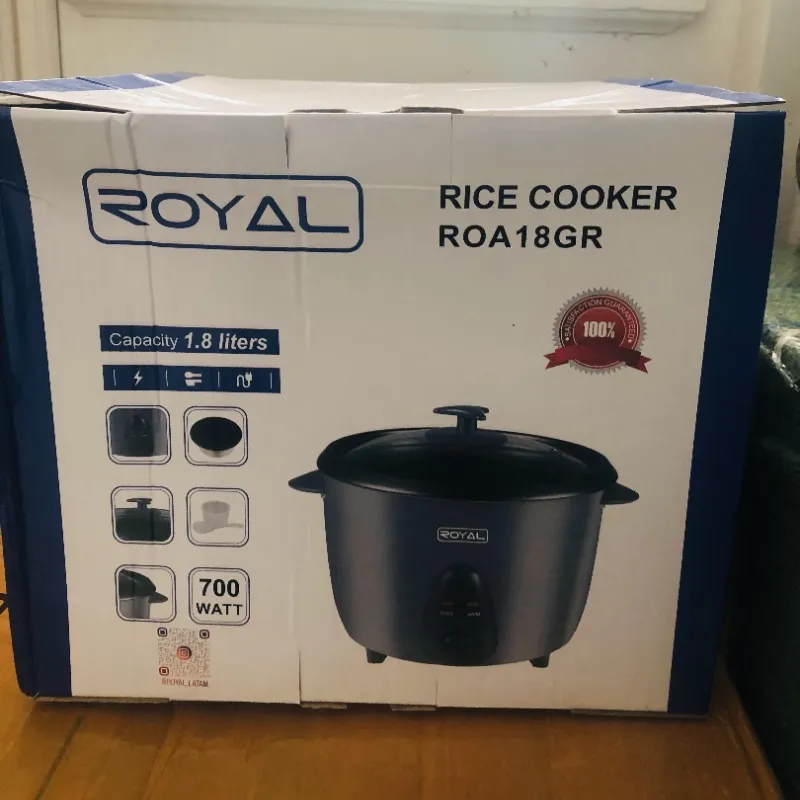 🍚OLLA ARROCERA ROYAL DE 1.8 Lt  COLOR METÁLICO