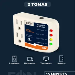 🔷 *Regulador de Voltaje 2 Toma 110v Marca EÒN*