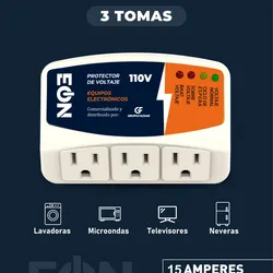 🔷 *Regulador de Voltaje 3 Toma 110v Marca EÒN*
