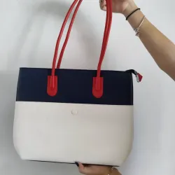 Bolso grande tricolor 
