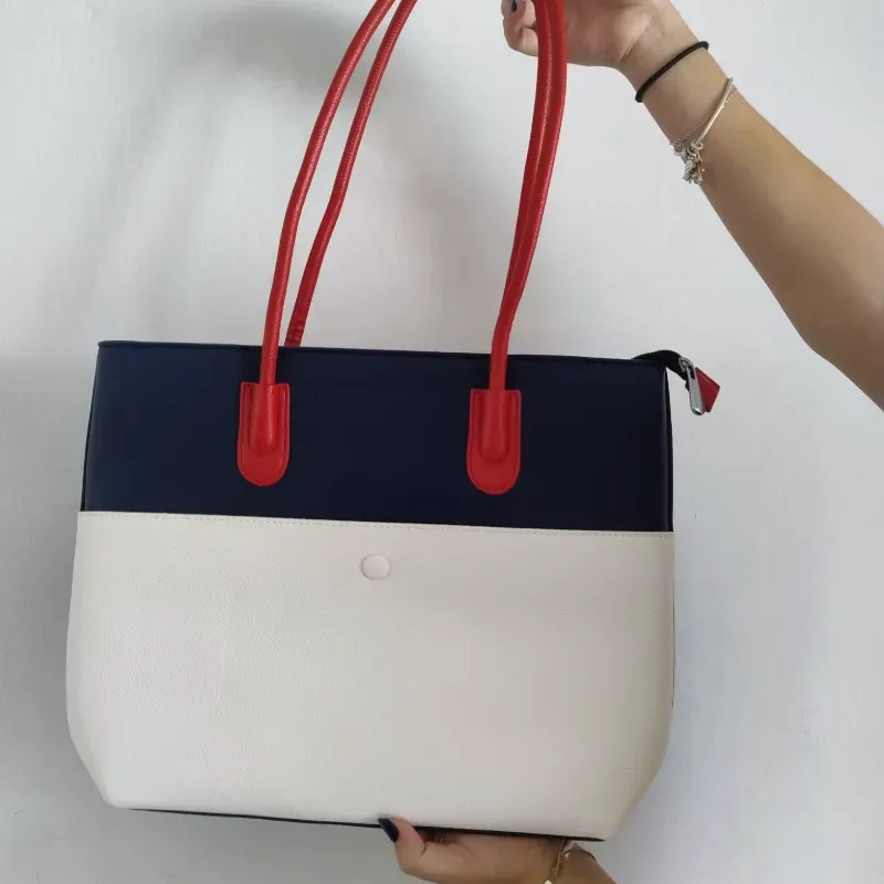 Bolso grande tricolor 