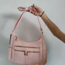 Bolso mediano bolsillo varios Rosado 