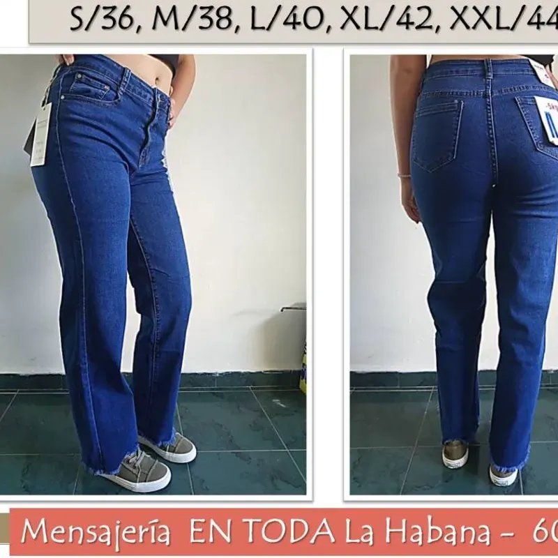 Jeans elastizado corte recto 