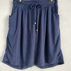 Shorts largo elastizados azul