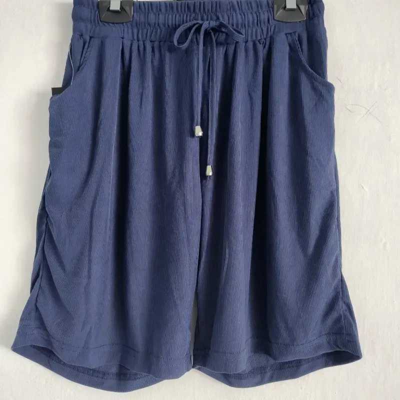 Shorts largo elastizados azul