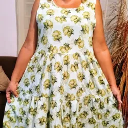 Vestido CanCan estampado flores 